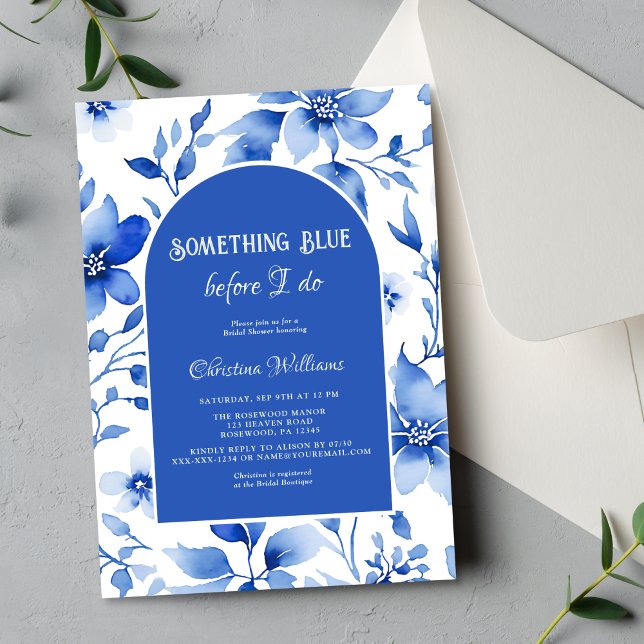 Invitation Quelque chose de bleu avant de faire Fête des mari (Créateur téléchargé)