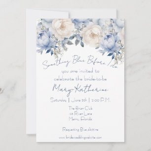 Invitation Quelque chose de bleu avant de faire Floral
