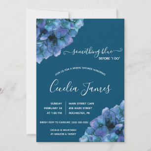 Invitation Quelque chose de bleu avant de faire Hydrangea Fêt