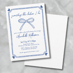 Invitation Quelque Chose de Bleu Avant Ma Fantaisiste Fête de
