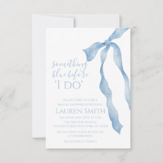 Invitation Quelque Chose de Bleu Avant Mon Shower de Mariée