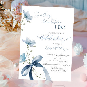 Invitation Quelque chose de bleu avant que je fasse des fleur