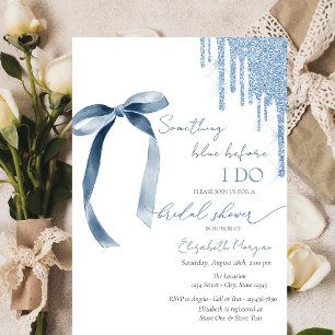 Invitation Quelque chose de bleu avant que je fasse des goutt