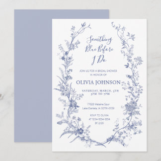 Invitation quelque chose de bleu avant que je fasse une fête