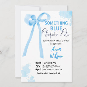 Invitation Quelque chose de bleu avant que je ne dise oui à l