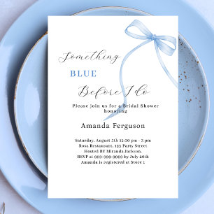 Invitation Quelque chose de bleu avant que je ne fasse arc Fê