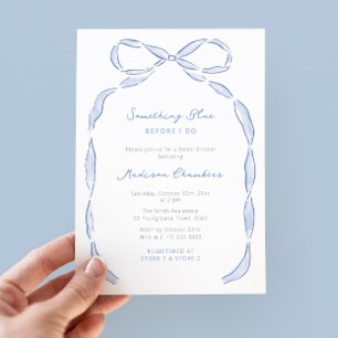 Invitation Quelque chose de bleu avant que je ne fasse Fête d