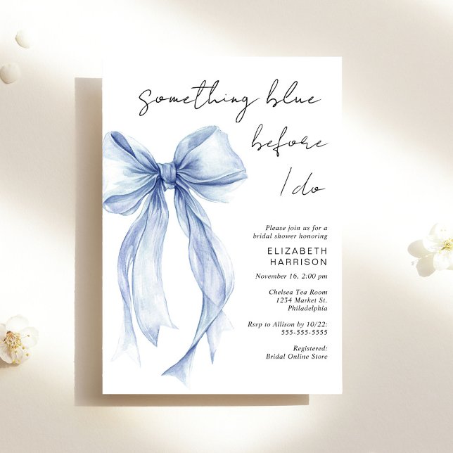 Invitation Quelque chose de bleu avant que je ne fasse Fête d (Créateur téléchargé)