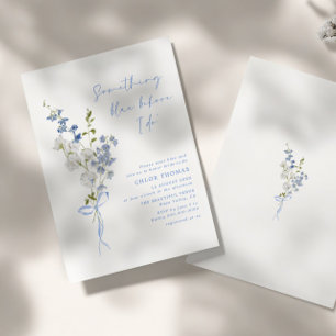 Invitation Quelque Chose de Bleu Bouquet de Fleurs Sauvages B