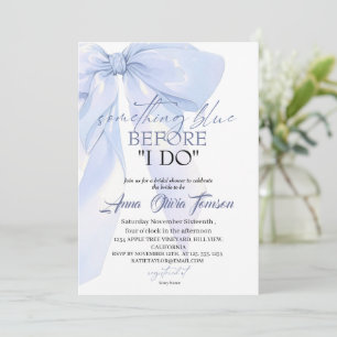 Invitation Quelque Chose De Bleu Chic Avant De Faire La Fête 