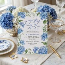 Quelque Chose de Bleu Hydrangea Fleurs Réception d