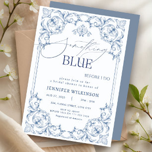 Invitation Quelque Chose de Bleu Mariage Royal Vintage