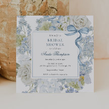 Quelque Chose de Bleu Ruban Floral Baby Shower de