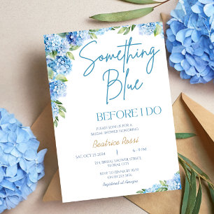 Invitation Quelque chose de Blue Hydrangea Fête des mariées F