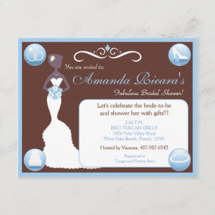 Invitation Quelque chose de chocolat, quelque chose de bleu