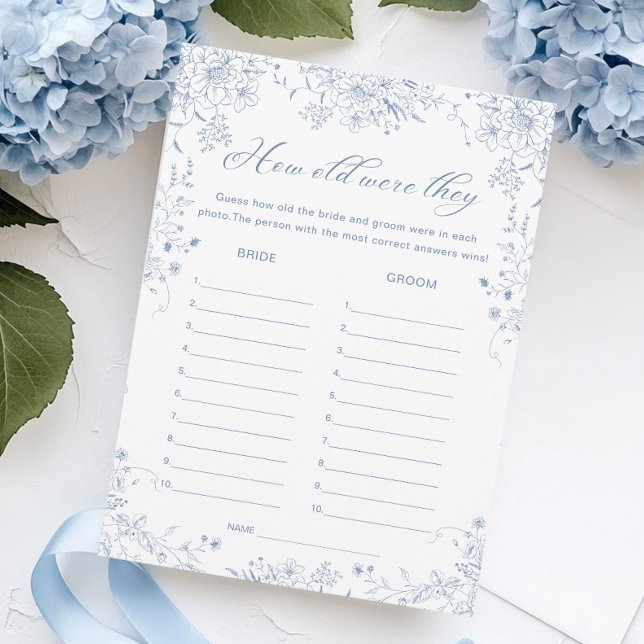 Invitation Quelque chose de Fête des mariées bleue Guider Age (Créateur téléchargé)