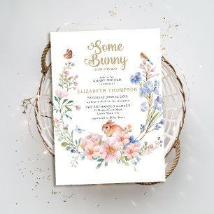 Invitation Quelques Bunny Fleur sauvage Jardin Joli Baby show