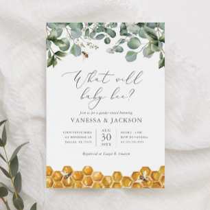 Invitation Qu'est-ce que Baby Bee Genre Revela Party