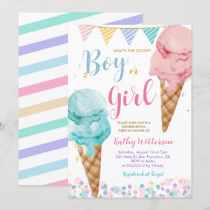 Invitation Qu'est-ce que la crème glacée Scoop?