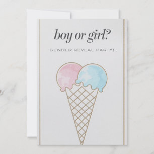 Invitation Qu'est-ce que la crème glacée scoop révèle le genr