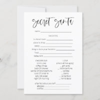 Questionnaire Père Noël Secret Jeux de Noël amusan