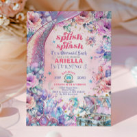 Queue de sirène pailletée Fleur pour 5ème annivers