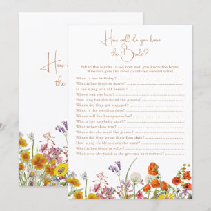 Invitation Qui Connaît Les Fleurs sauvages Boho Fête des mari