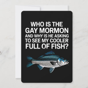 Invitation Qui Est Le Poisson Gay Mormon Drôle LGBTQ Pride
