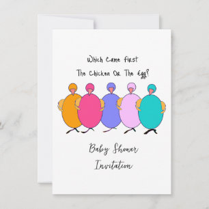 Invitation Qui est venu en premier le poulet ou l'oeuf BabySh