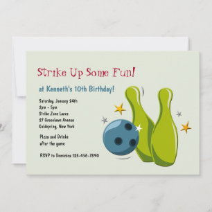 Invitation Quilles de Bowling