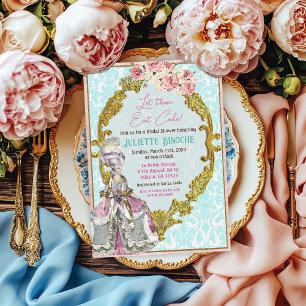 Invitation Qu'ils mangent du gâteau Marie Antoinette Enterrem