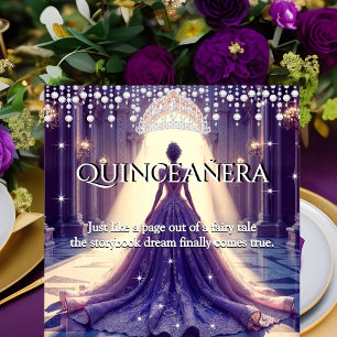 Invitation Quinceanera 15e Anniversaire Château de violet Rob