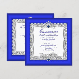 Invitation Quinceanera 15e anniversaire Magical Fairytale Ble