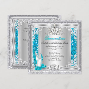 Invitation Quinceanera 15e anniversaire Parties scintillant C