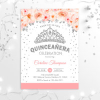 Quinceanera 15e fête d'anniversaire - Silver Pink