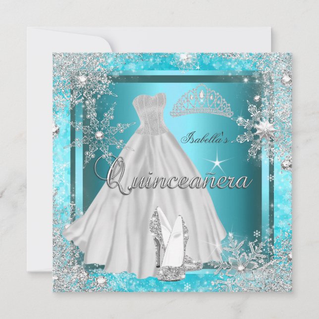 Invitation Quinceanera 15ème Elite Élégante fête d'anniversai (Devant)