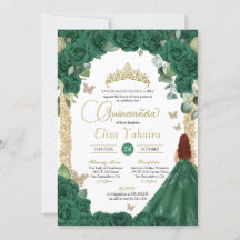 Quinceanera Birthday Emerald Rose vert