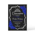 Quinceanera - Black Silver Royal Blue