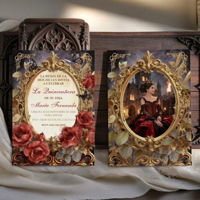 Invitation Quinceañera Dark Fantasy Gótica Romántica Photo (Créateur téléchargé)