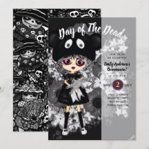 Quinceanera Day of Dead GOTH Girl Sugar Skulls