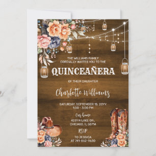 Invitation Quinceañera de l'Ouest russe