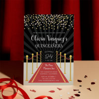 Invitation Quinceanera du tapis rouge Hollywood