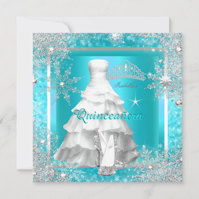 Invitation Quinceanera Elite Élégante fête d'anniversaire Tur (Devant)