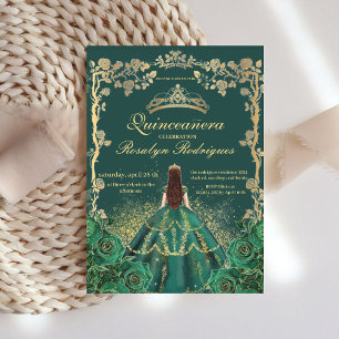 Invitation Quinceanera Emerald Beauté et meilleure Quinceaner