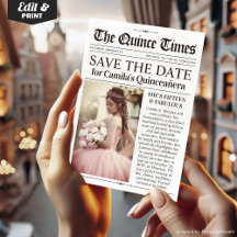 Quinceañera Enregistrez la Date, Miss Quince Journ