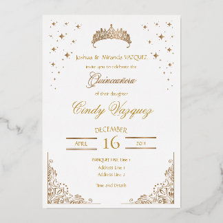 Invitation Quinceanera Foil