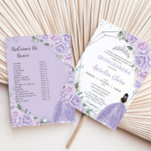 Quinceañera lilas violettes floral 15 ans Padrinos