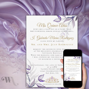 Invitation Quinceañera mis quince Años