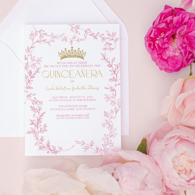 Invitation Quinceañera Mis Quince Años (Créateur téléchargé)