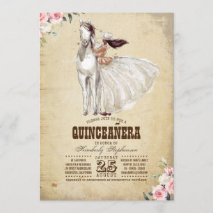 Invitation Quinceañera occidentale - 15e anniversaire